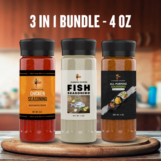 African Seasoning Bundle (3-Pack) – Fish, Chicken & All-Purpose Blends